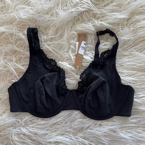 Skims Fits Everybody Lace Unlined Full Coverage Bra Onyx Size 36B